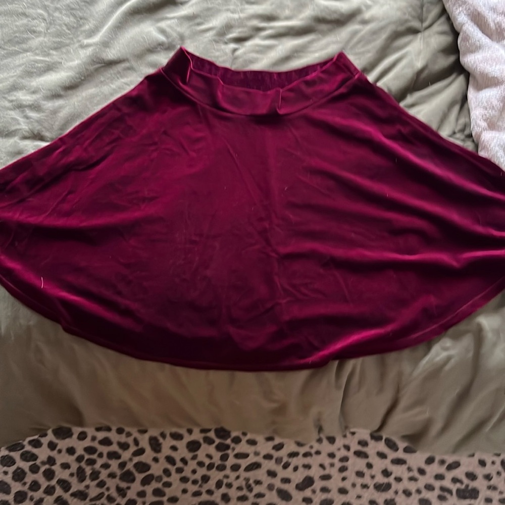 Velvet velour skirt